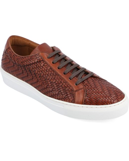 Taft Woven Handcrafted Leather Low Top Lace-up Sneaker