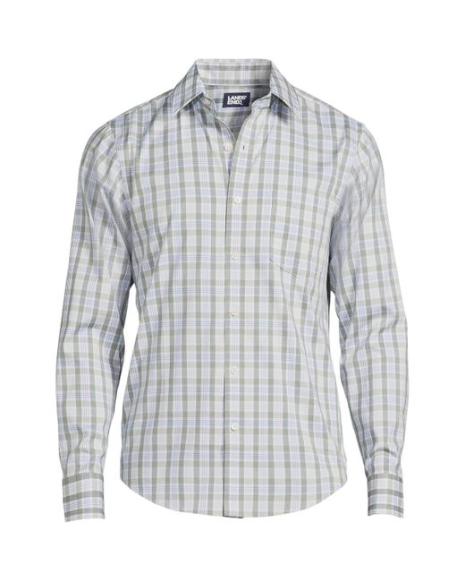 Lands' End Traditional Fit Long Sleeve Travel Kit Shirt