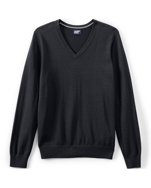 Lands' End School Uniform Cotton Modal Vneck Pullover Sweater