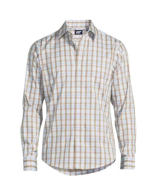 Lands' End Traditional Fit Long Sleeve Travel Kit Shirt
