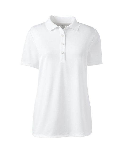 Lands' End Short Sleeve Solid Active Polo