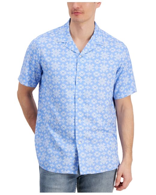 Club Room Colette Medallion-Print Resort Camp Shirt Created for