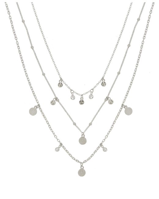 Ettika Crystal Detailed Triple Layer Necklace