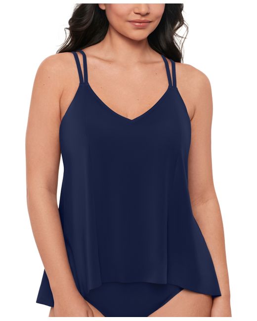 Swim Solutions Midnight Princess High-Low Tankini Top Created for
