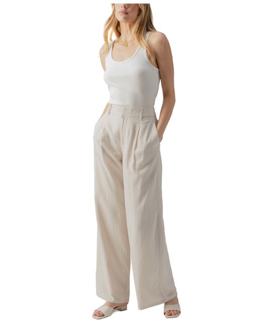 Sanctuary Pleated-Front Wide-Leg Trousers