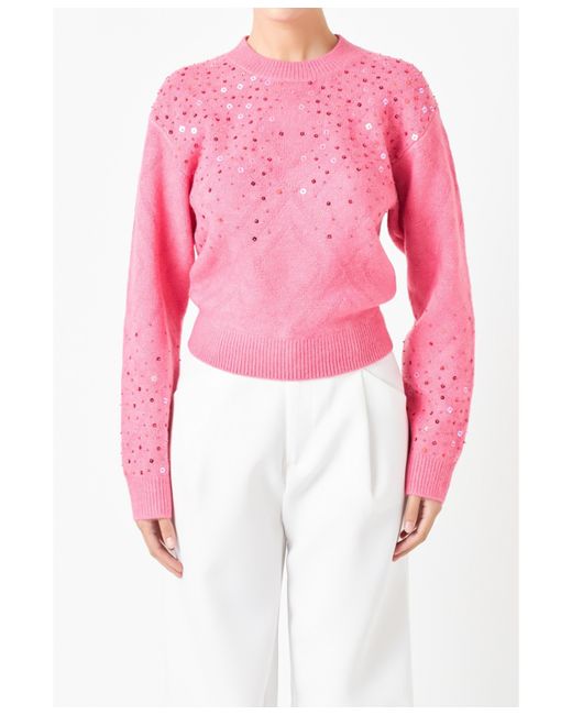 Endless Rose Sequins Knit Sweater