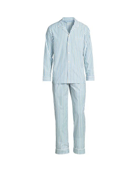 Lands' End Long Sleeve Essential Pajama Set stripe