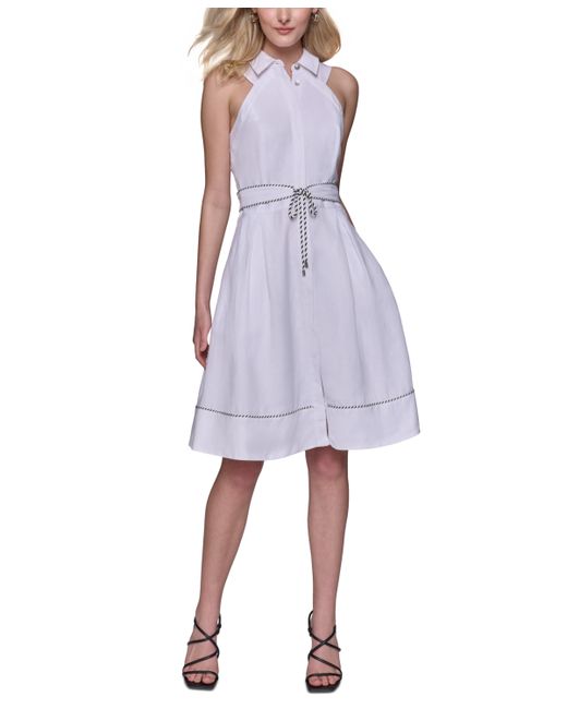 Karl Lagerfeld Button-Front A-Line Dress