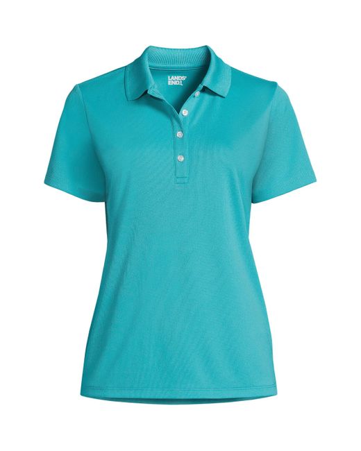 Lands' End Short Sleeve Solid Active Polo