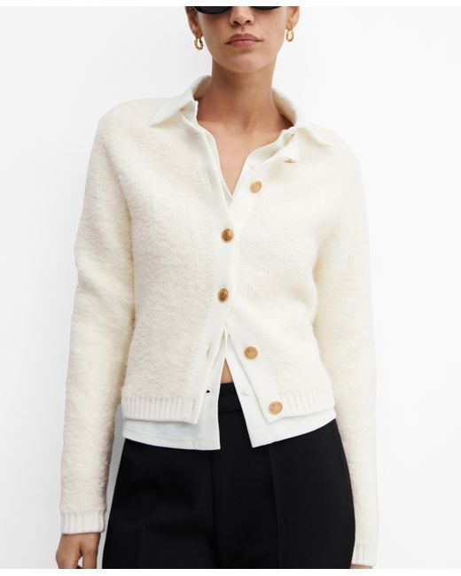 Mango Knitted Buttoned Jacket
