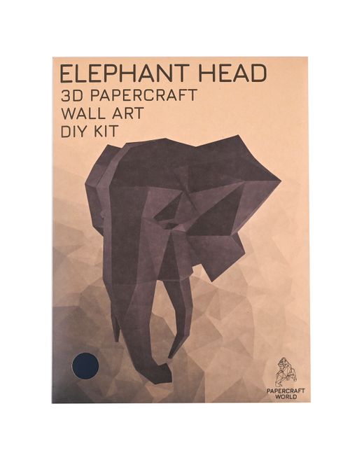 Papercraft World 3D Papercraft Wall Art Diy Kit Elephant Head