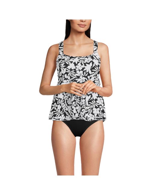 Lands' End Ddd-Cup Flutter Tankini Top