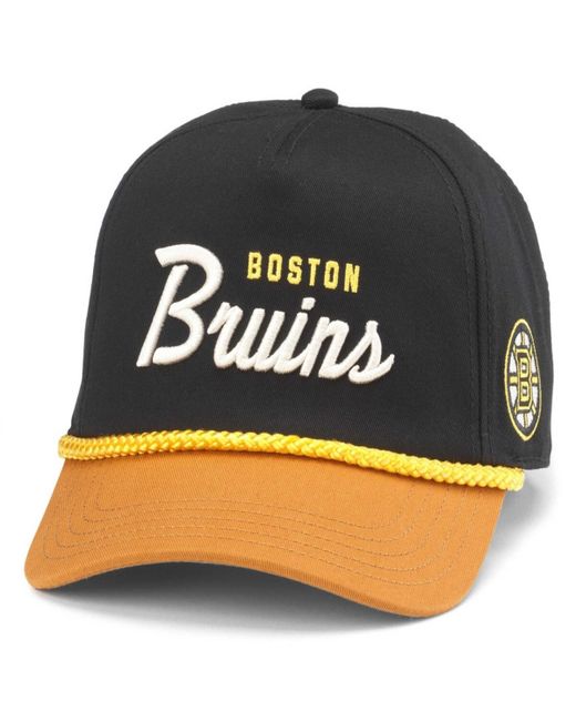 American Needle Gold Boston Bruins Roscoe Washed Twill Adjustable Hat