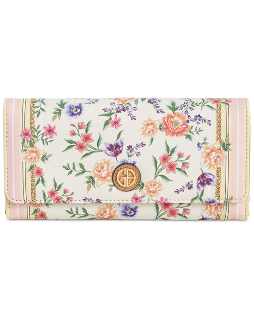 Giani Bernini Pastel Floral Receipt Manager Wallet Created for
