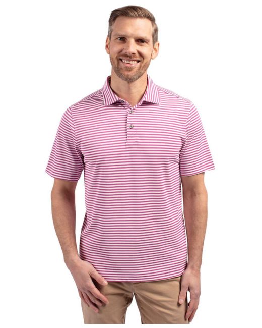 Cutter and Buck Big Tall Virtue Eco Pique Stripe Recycled Polo Shirt