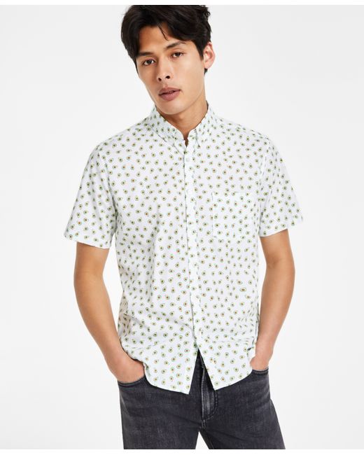 Public Art Cotton Avocado-Print Button Shirt