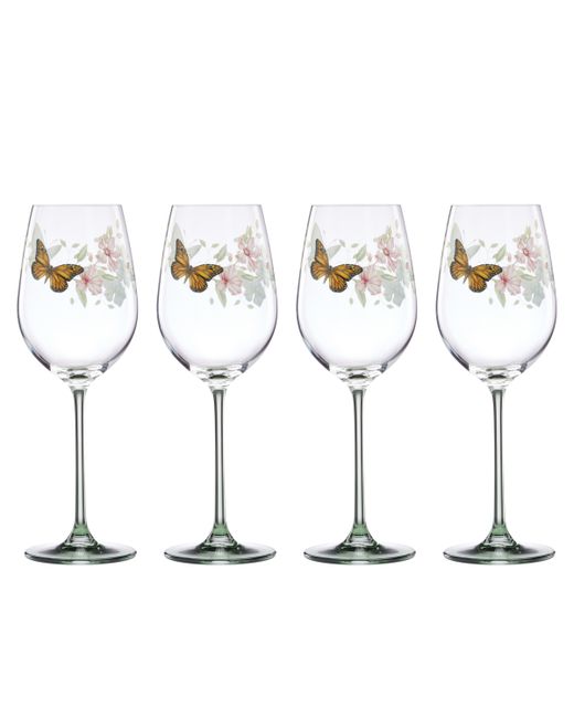 Lenox Butterfly Meadow Wine Glasses Set of 4