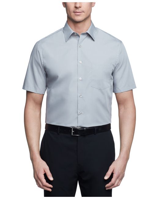 Van Heusen Poplin Solid Short-Sleeve Dress Shirt