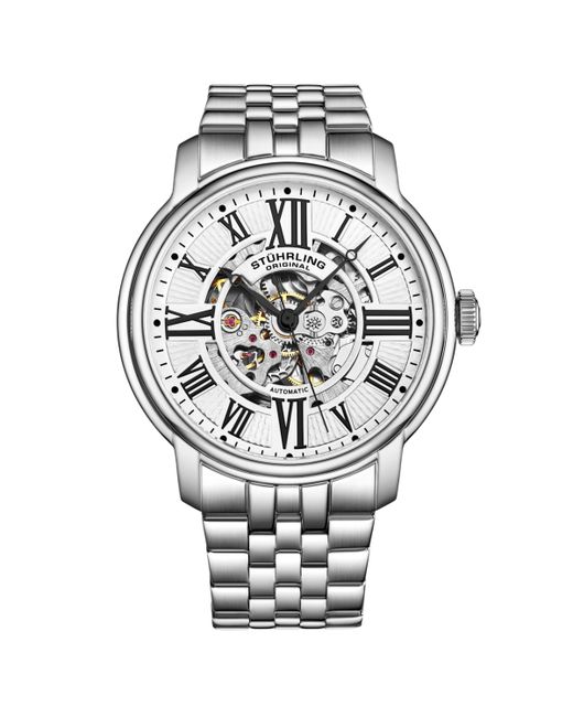 Stuhrling Legacy White Dial 45mm Round Watch