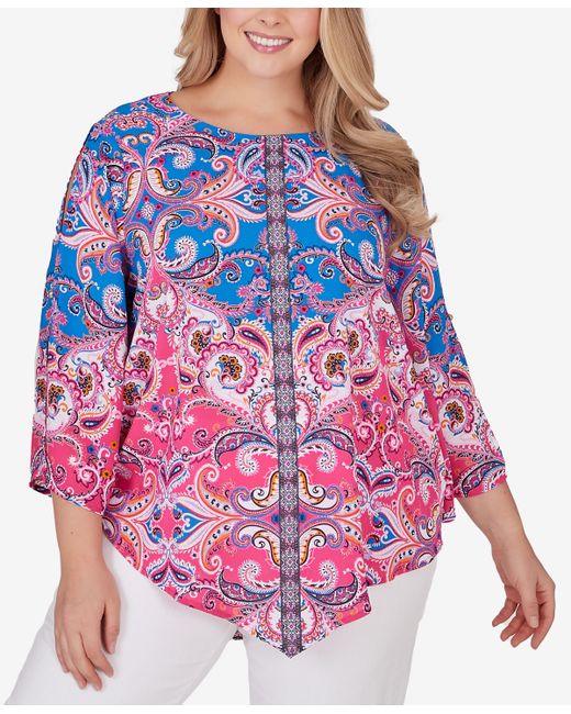 Ruby Rd. Ruby Rd. Plus Woven Paisley Top