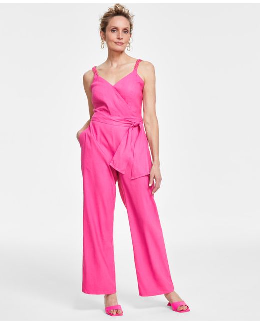 I.N.C. International Concepts Chain-Strap Tie-Waist Jumpsuit Created for Macy