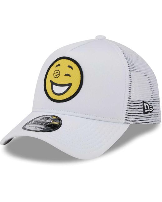 New Era Pittsburgh Steelers Happy A-Frame Trucker 9Forty Snapback Hat