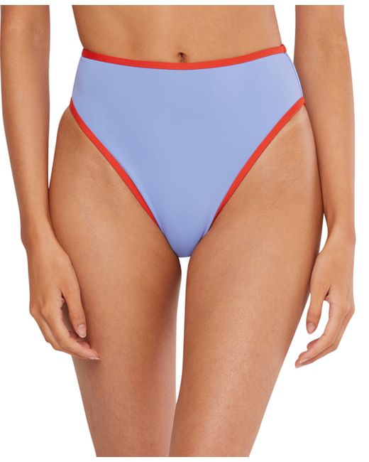 WeWoreWhat High-Rise Bikini Bottoms Fiery Red
