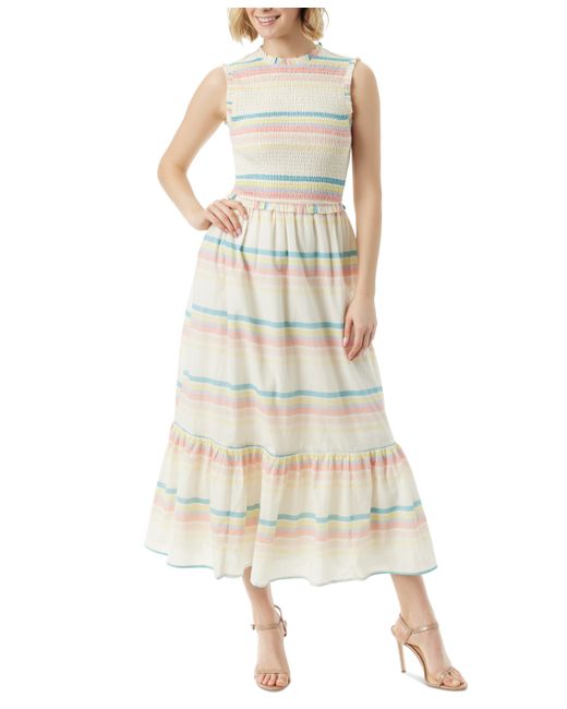 Jessica Simpson Mira Striped Smocked Maxi Dress