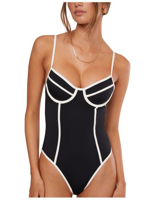 WeWoreWhat Danielle One Piece Swimsuit Off White