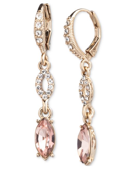 Givenchy Pave Crystal Double Drop Earrings