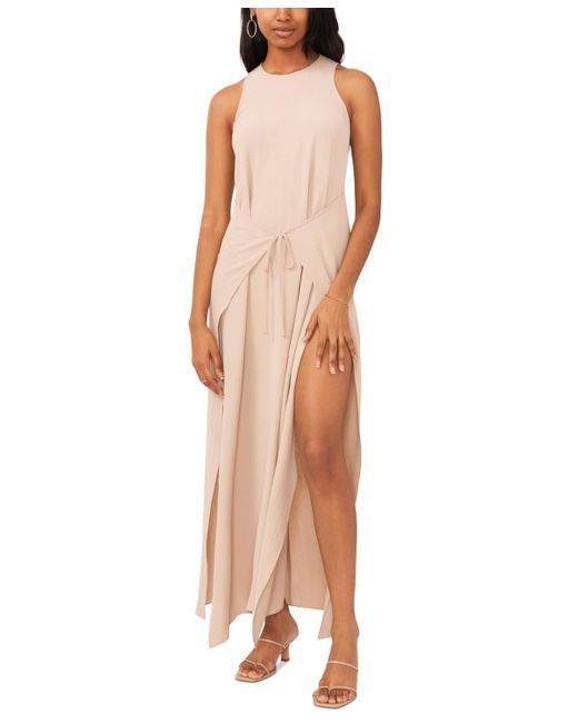 Vince Camuto Tie-Front Slit Sleeveless Dress