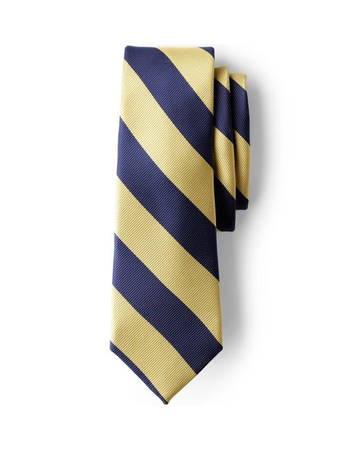 Lands' End School Uniform Stripe To Be Tied Tie gold stripe