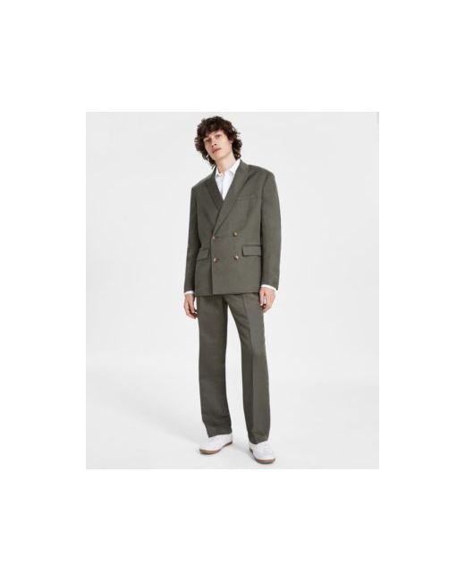 I.N.C. International Concepts Linen Double Breasted Suit Created For
