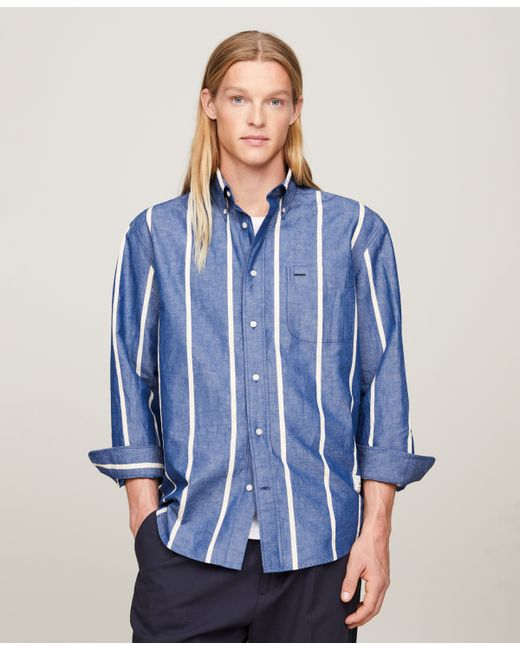Tommy Hilfiger Regular-Fit Space Stripe Shirt Calico