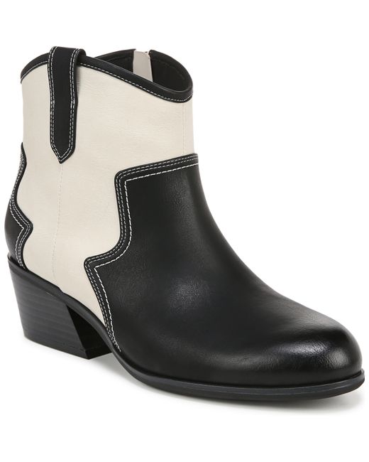 Dr. Scholl's Lasso Western Booties Off White Faux Leather