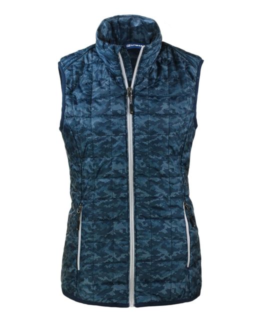 Cutter and Buck Rainier PrimaLoft Eco Insulated Full Zip Printed Puffer Vest