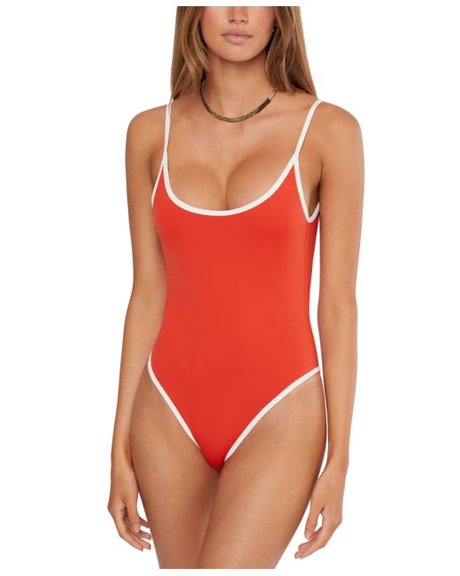 WeWoreWhat Scoop-Neck One Piece Swimsuit Off White
