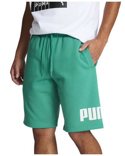 Puma Regular-Fit Big Logo-Print Fleece 10 Shorts