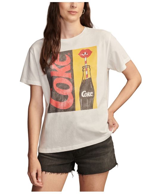 Lucky Brand Cotton Coca-Cola Pop Art Boyfriend Tee
