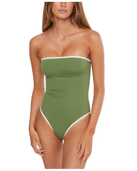 WeWoreWhat Strapless One Piece Swimsuit Off White