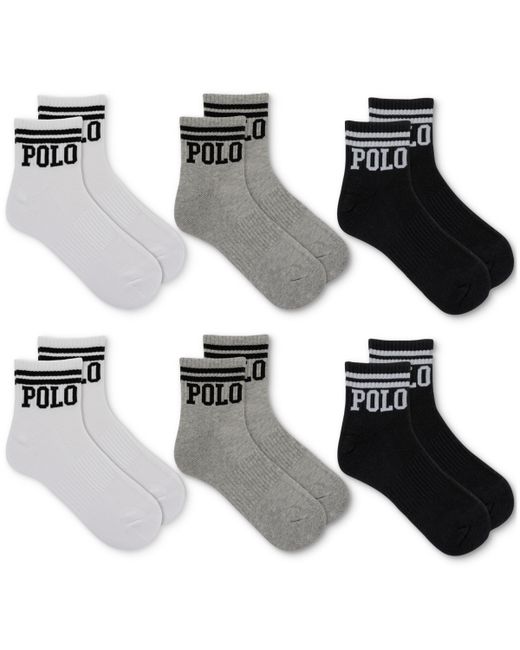 Polo Ralph Lauren Classic Sports Double Bar Ankle Socks 6-Pack
