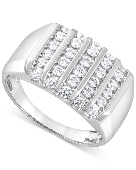 Macy's Diamond Multirow Cluster Ring 1 ct. t.w. 10k