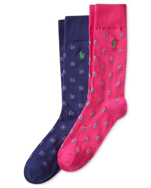 Polo Ralph Lauren 2-Pk. Foulard Slack Socks