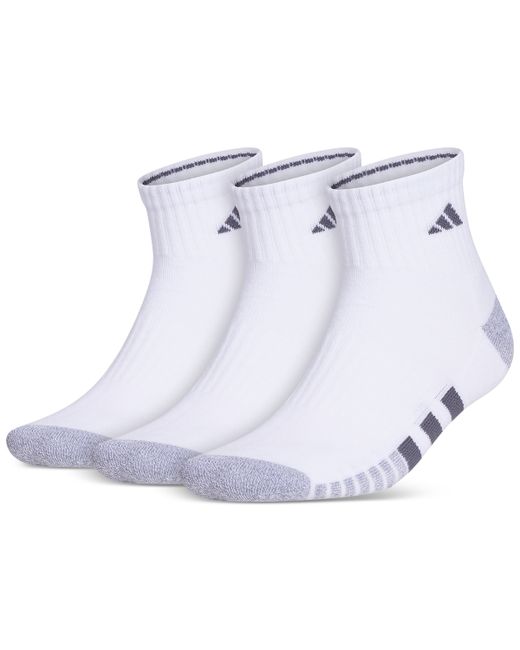 Adidas 3-pk. Cushioned Quarter Logo Socks