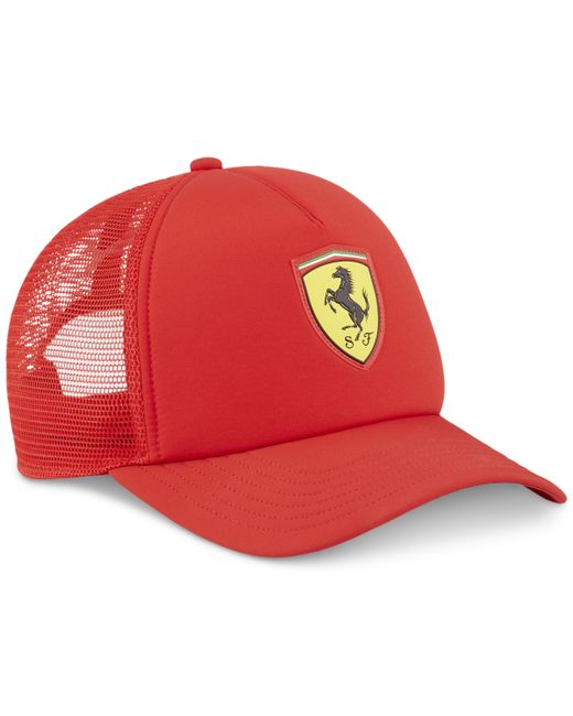 Puma Ferrari Race Logo Shield Snapback Trucker Cap