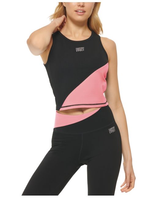 Dkny Colorblocked Cropped Tank Top