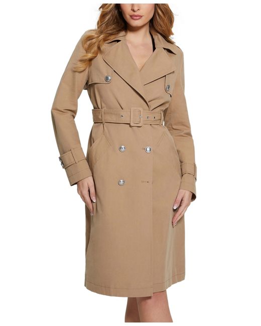 Guess Jade Double-Breasted Belted Trench Coat