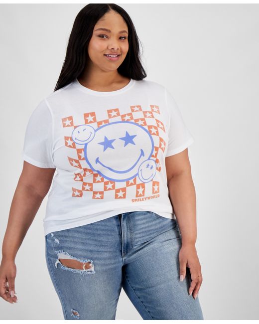 Grayson Threads, The Label Trendy Plus Smiley Graphic T-Shirt