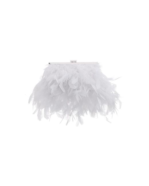 Nina All over feather frame clutch