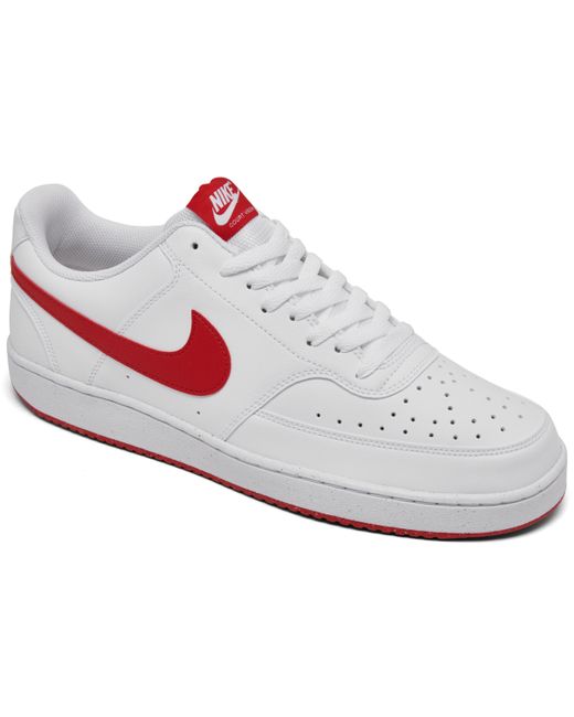 Nike Court Vision Low Next Nature Casual Sneakers from Finish Line Red